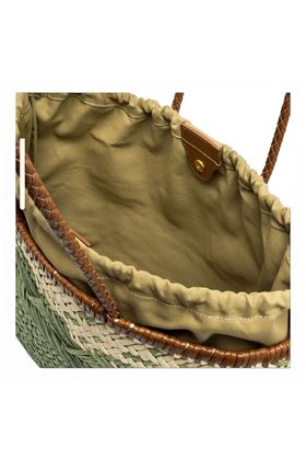 Borsa Gianni Chiarini in paglia intrecciata naturale pistacchio. GIANNI CHIARINI | 11312-WILLOW